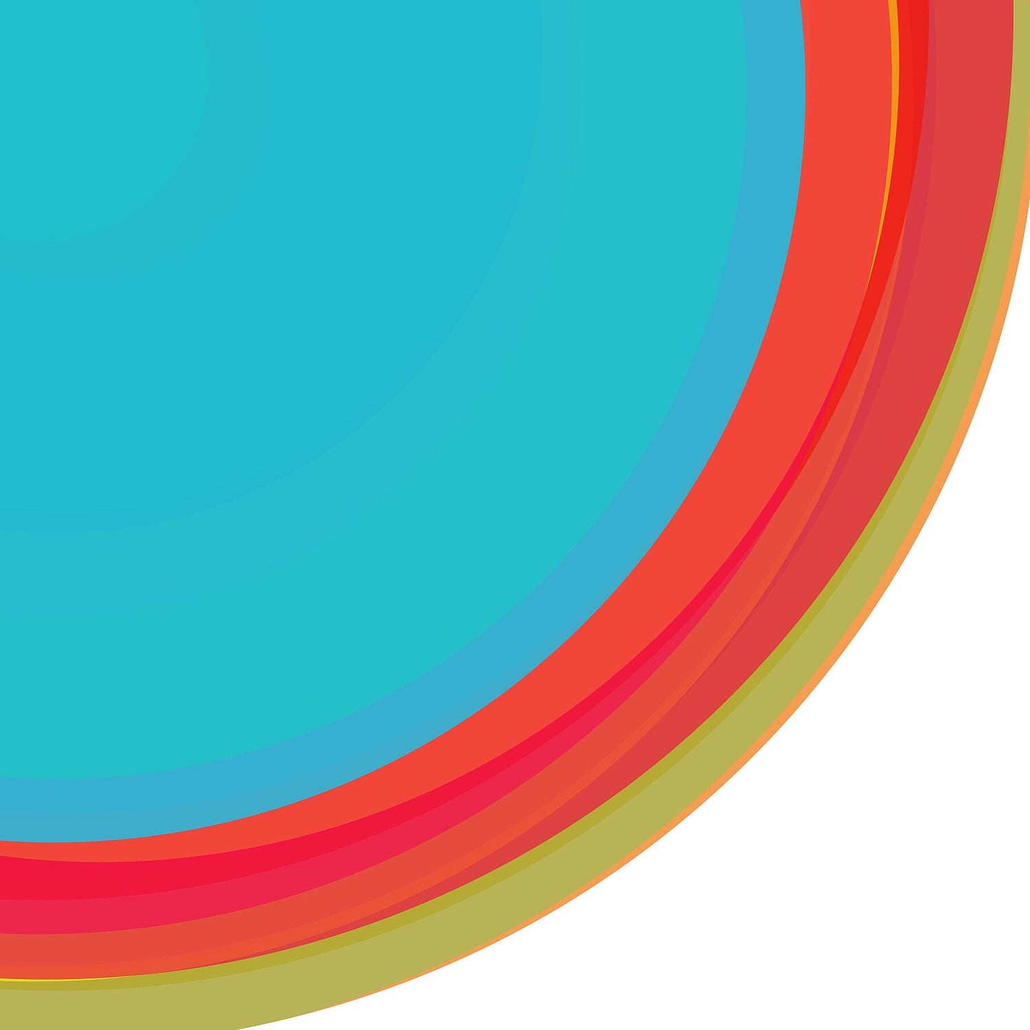 Art print of colorful circular shapes on a white background