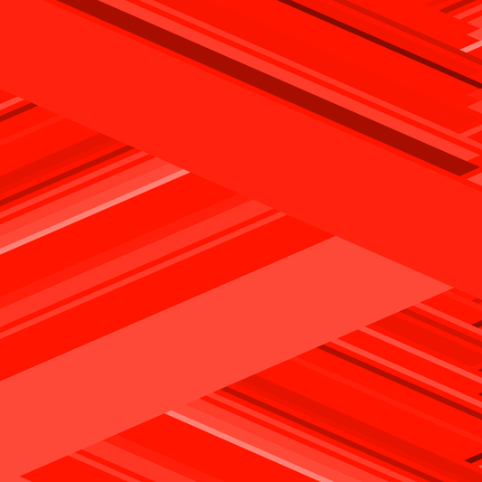 Art print of abstract red design with geometric shapes on a red background
