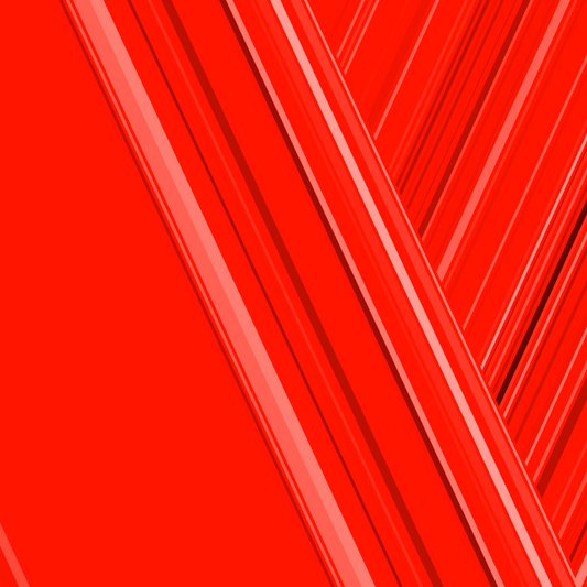 Art print of abstract red design with geometric shapes on a red background