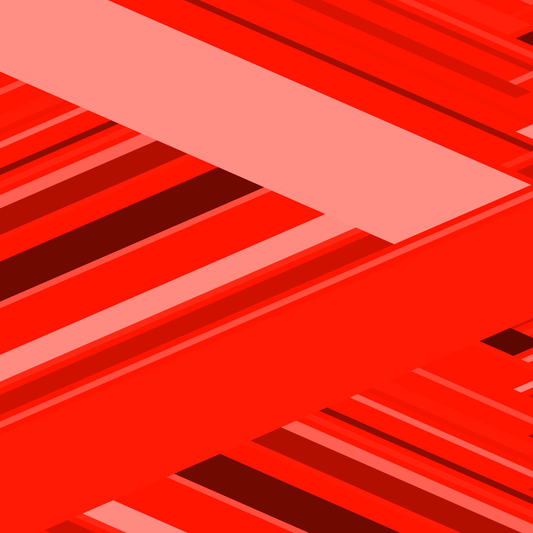 Art print of abstract pattern of red and pink geometric shapes