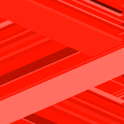 Art print of abstract red design with geometric shapes on a red background