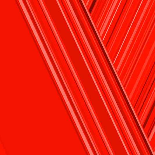 Art print of abstract red design with geometric shapes on a red background