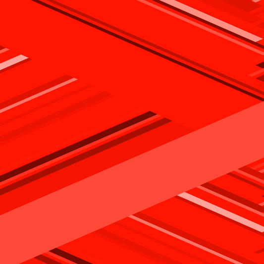 Art print of abstract red design with geometric shapes on a red background